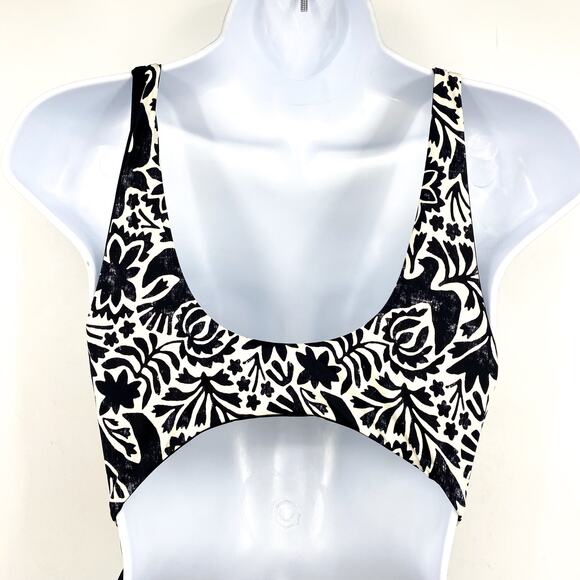 PRANA Women's Ruby Beach One-Piece Swimsuit Small Black Flora Fauna NWT - Picture 9 of 14